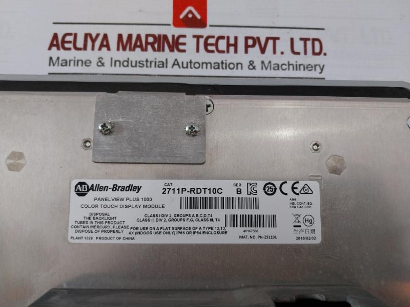 Allen-bradley 2711P-t10C4D9 Hmi / Operator Interface Pn-291191