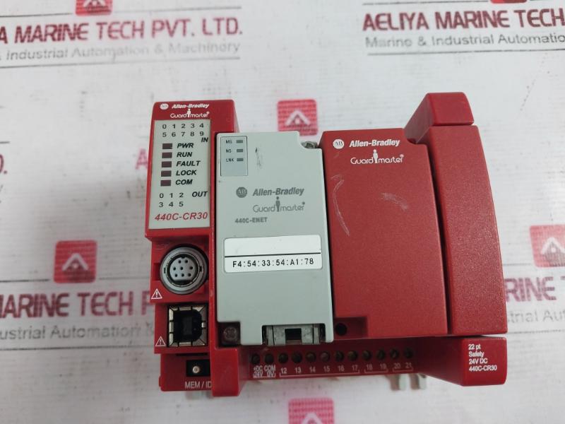 Allen-bradley 440C-cr30-22Bbb Guardmaster Safety Relay 24Vdc 12W Series: A10.01