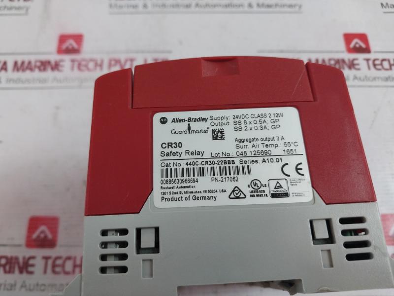 Allen-bradley 440C-cr30-22Bbb Guardmaster Safety Relay 24Vdc 12W Series: A10.01