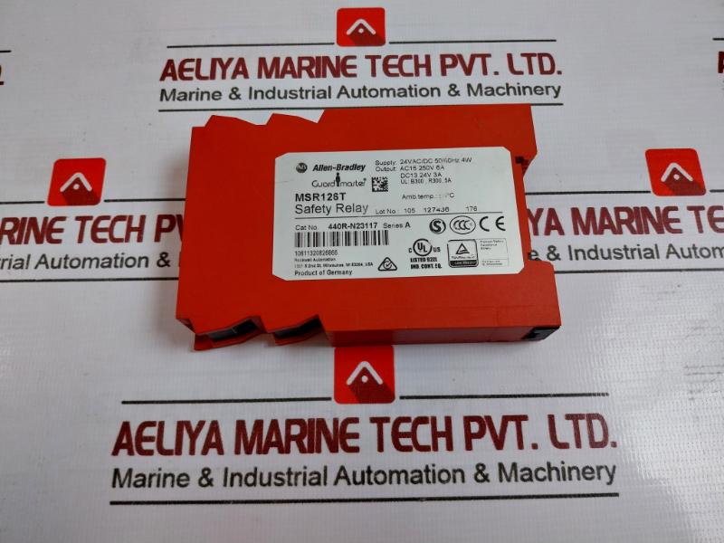 Allen-bradley 440r-n23117 Safety Relay 24vac/dc 6a Series A