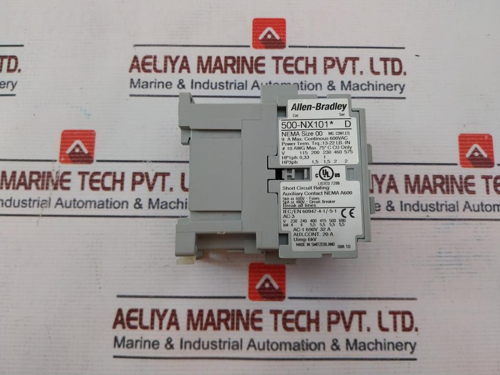 Allen-bradley 500-nx101* Auxiliary Contactor Ac-1 690V 32A