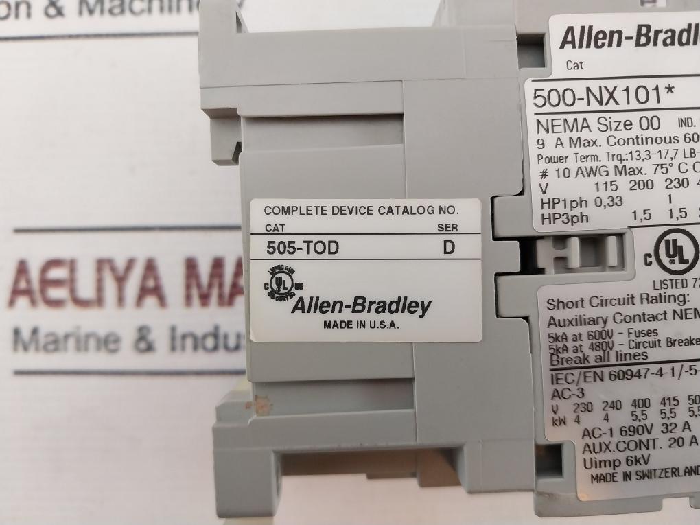 Allen-bradley 500-nx101* Contactor Ser D