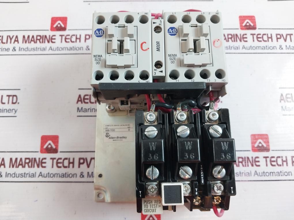 Allen-bradley 500-nx101* Overload Relay With Auxiliary Contactor Ser:D