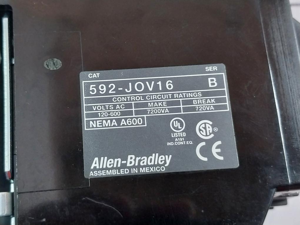Allen-bradley 500-nx101* Overload Relay With Auxiliary Contactor Ser:D