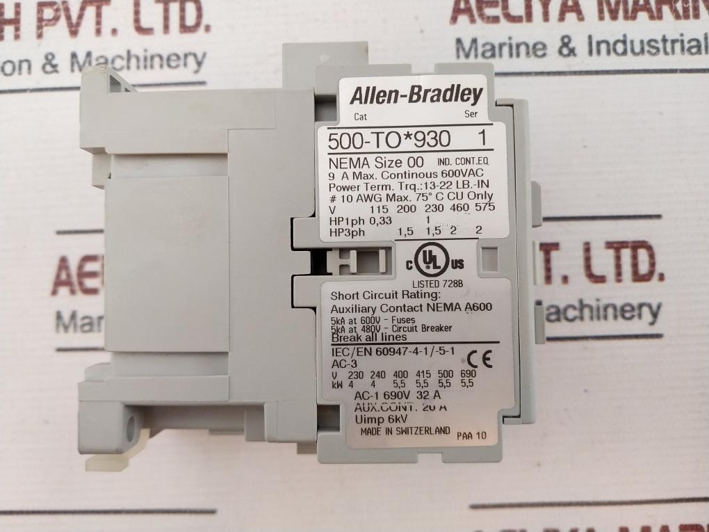 Allen-bradley 500-to*930 Contactor Ser.1