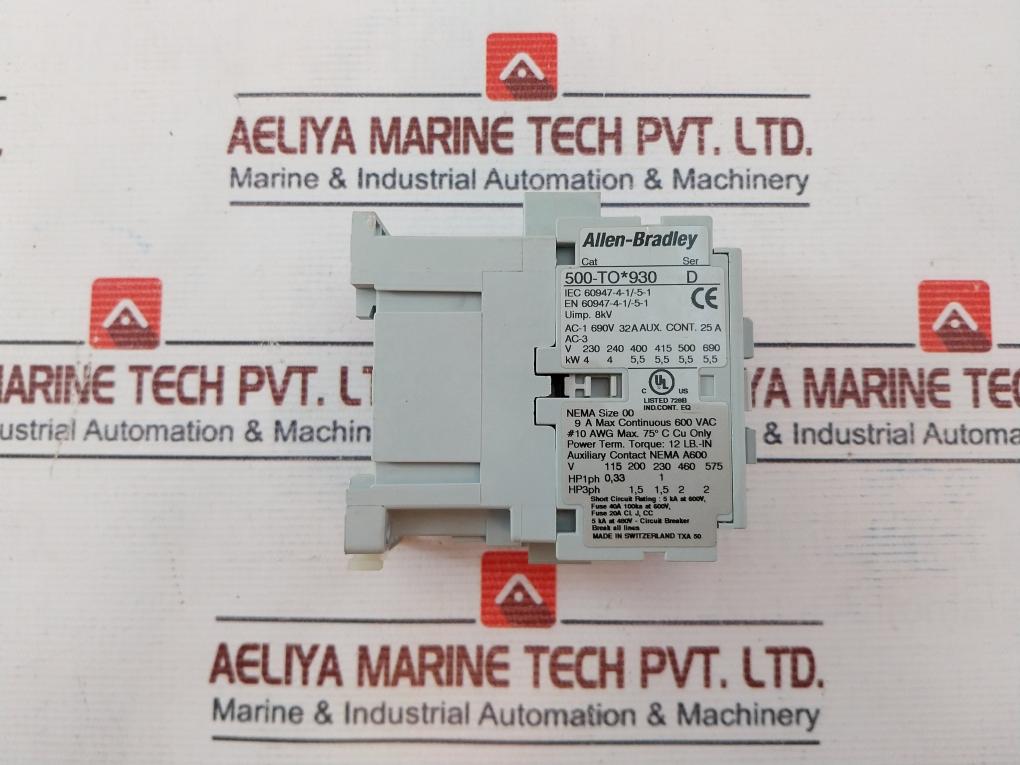 Allen-bradley 500-to*930 Ser: D Contactor 110V 50Hz