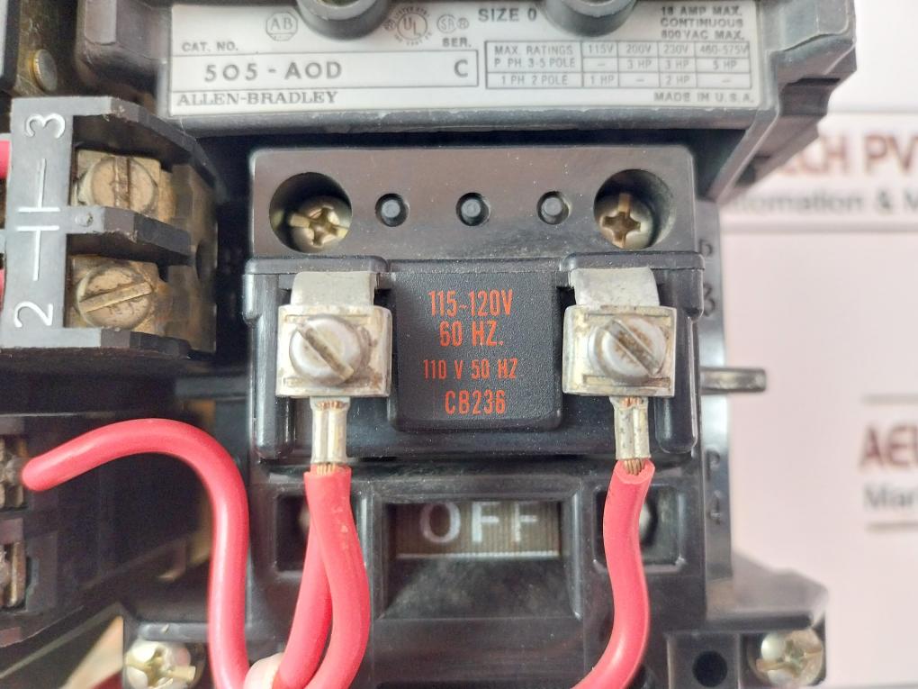 Allen-bradley 505-aod Motor Starter 115-120V 60Hz