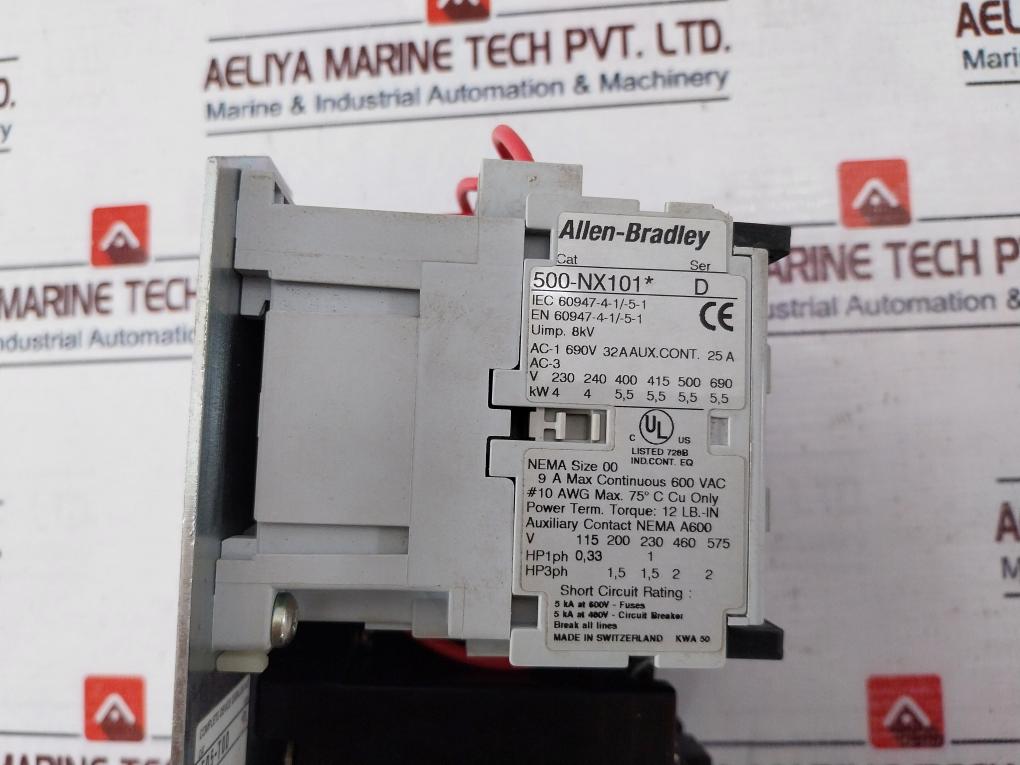 Allen-bradley 505-tod 500-nx101* Overload Relay With Auxiliary Contactor