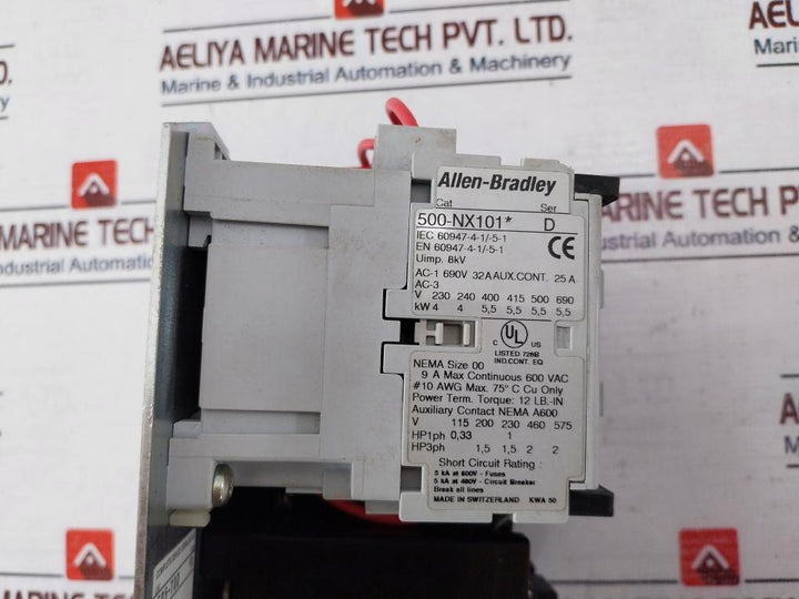Allen-bradley 505-tod 500-nx101* Overload Relay With Auxiliary Contactor