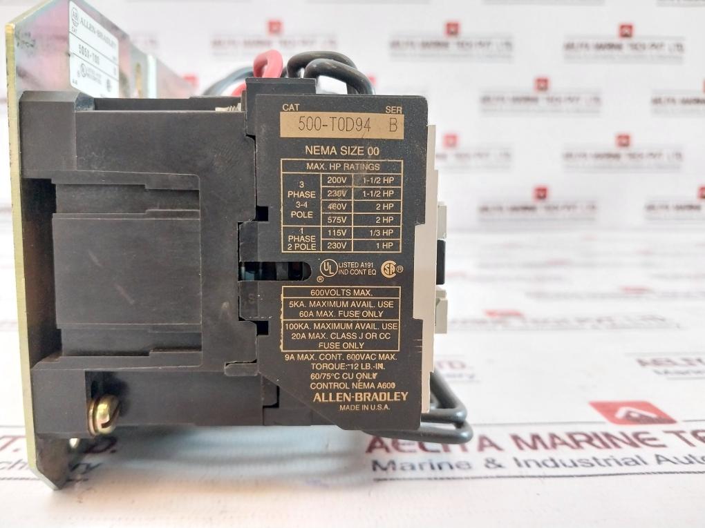 Allen-bradley 505X-tod Reversing Starter 120V 60Hz 110V 50Hz