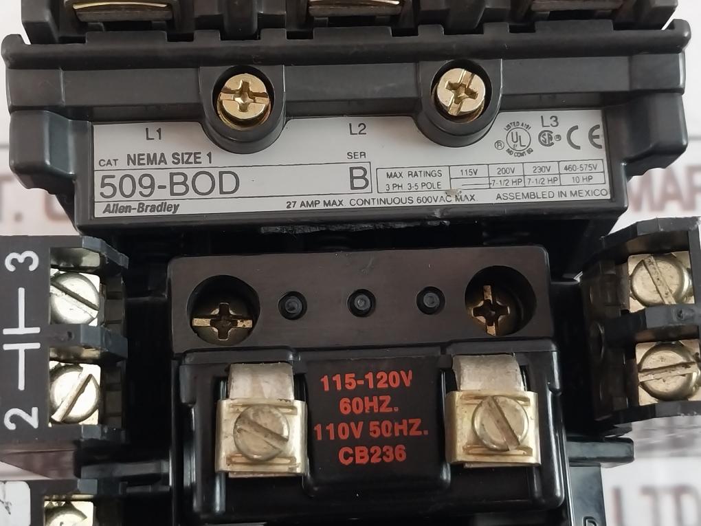 Allen-bradley 509-bod Motor Starter W/ Coil 42185-800-01
