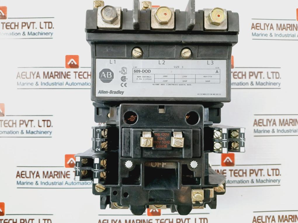 Allen-bradley 509-dod Motor Contactor 115-120v 60hz