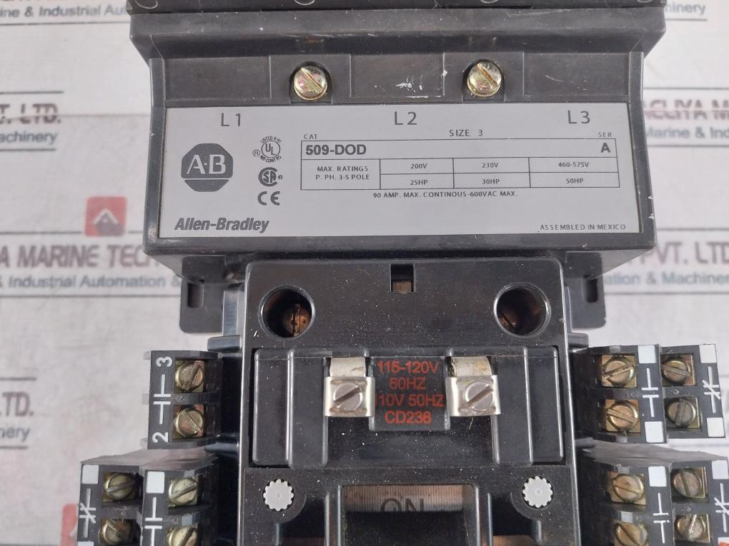 Allen-bradley 509-dod Ser A Size 3 Motor Starter