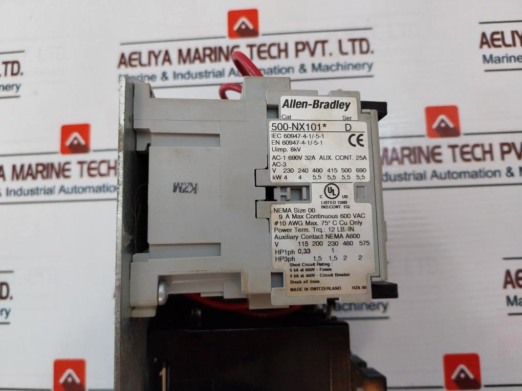 Allen-bradley 592-jov16/500-nx101 Overload Relay With Contactor Ser:B
