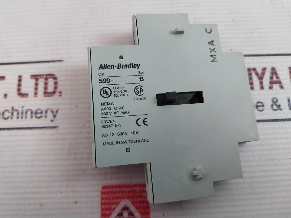 Allen-bradley 599-m00R Contact Block 600V 10A