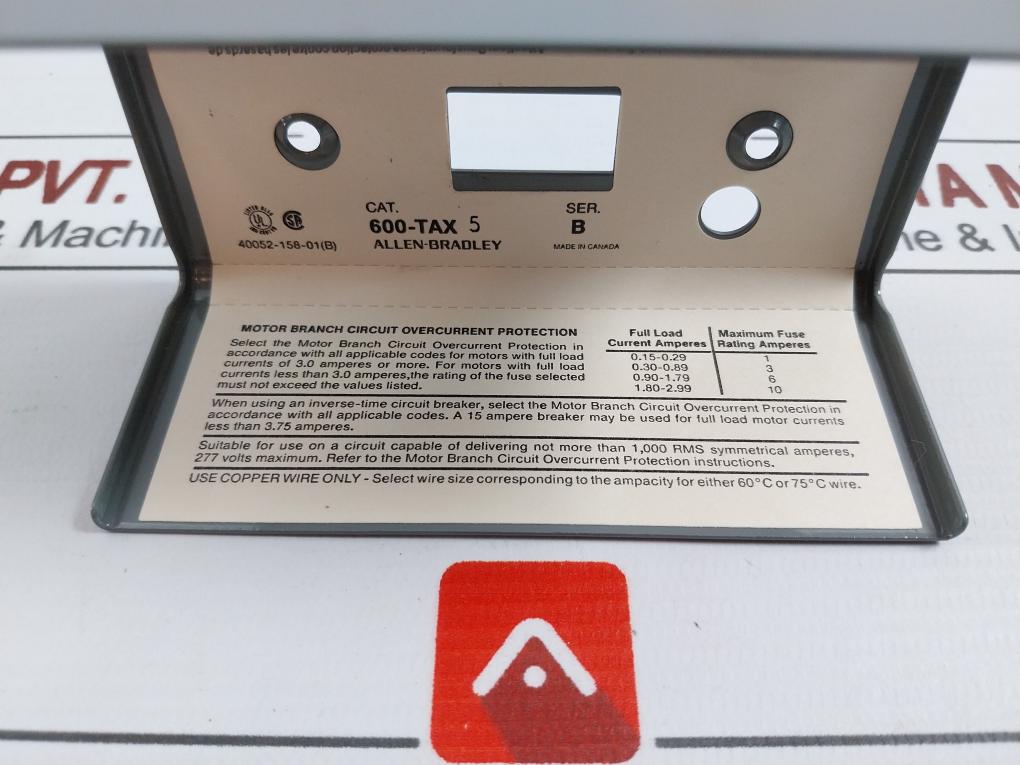 Allen-bradley 600-tax5 Manual Starting Toggle Switch