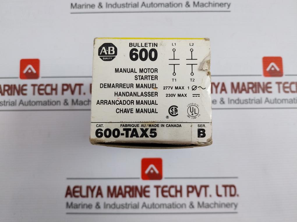 Allen-bradley 600-tax5 Manual Starting Toggle Switch