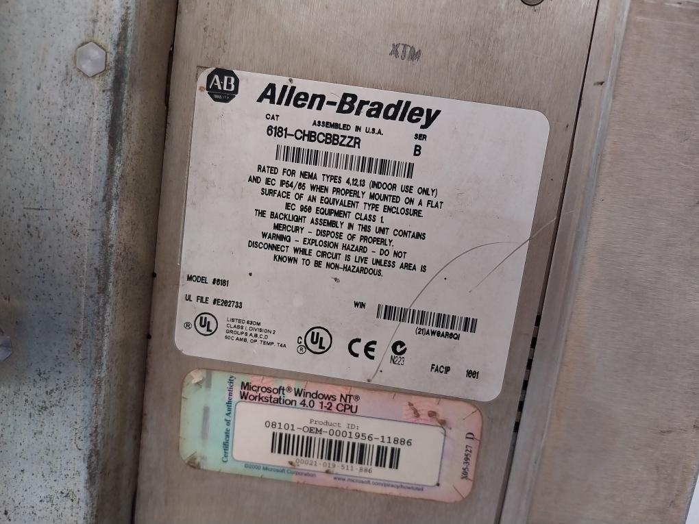 Allen-bradley 6181-chbcbbzzr Interface Operator 200-240 Vac 50/60 Hz