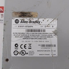 Allen-bradley 6181P-15Tsxph Hmi Integrated Display Computer 150Va