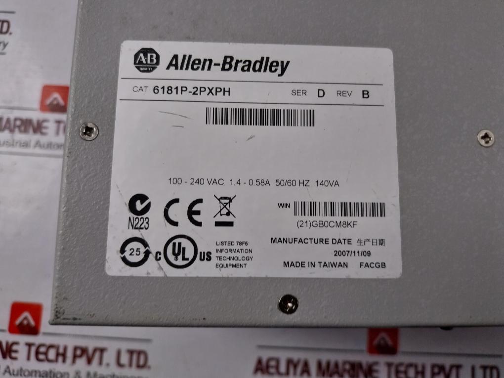 Allen-bradley 6181P-2Pxph Integrated Non-display Industrial Computer Rev.B 140Va