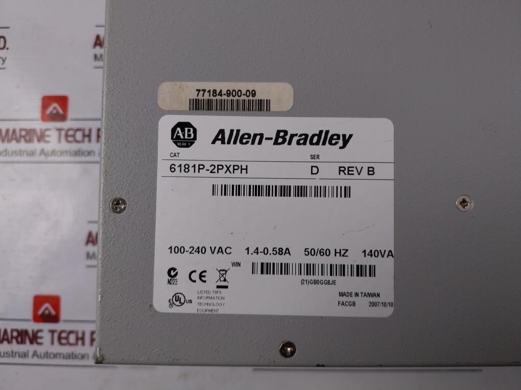 Allen-bradley 6181p-2pxph Integrated Non-display Industrial Computer Rev.b Ser.d
