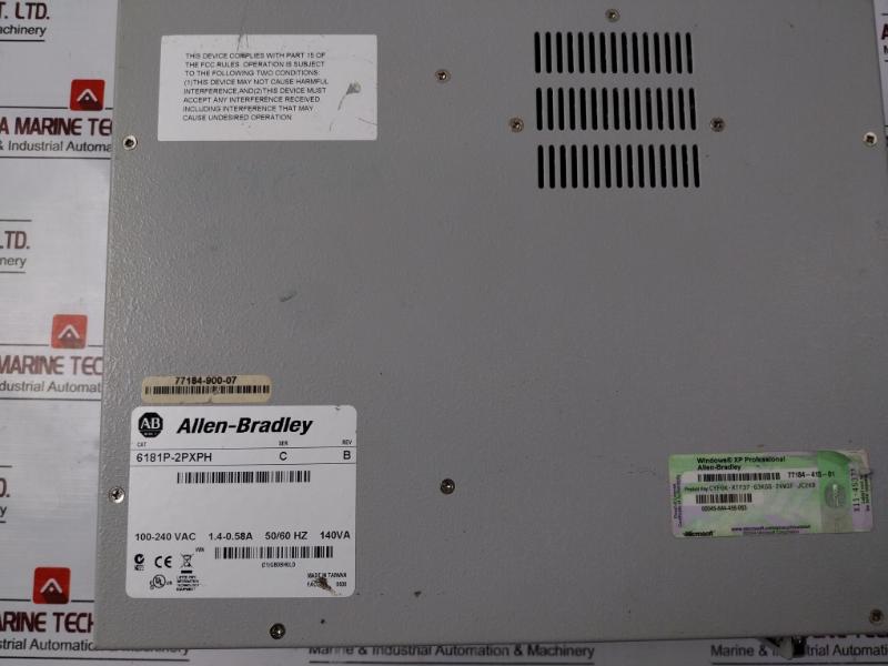 Allen-bradley 6181P-2Pxph Integrated Non-display Industrial Computer Ser C Rev B