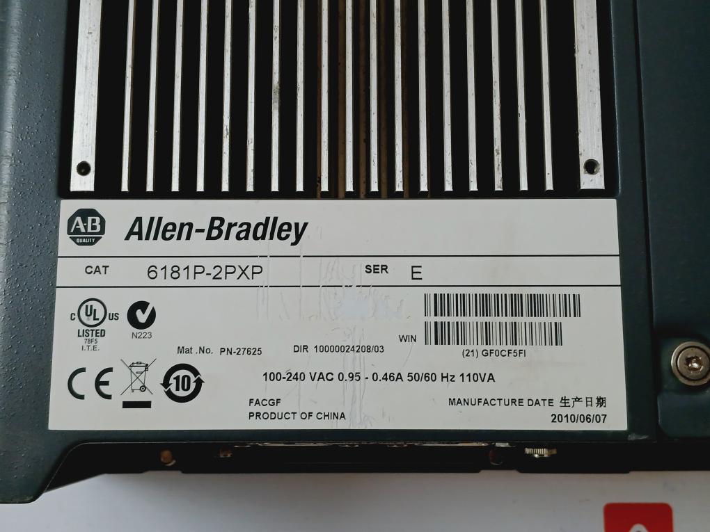 Allen-bradley 6181P-2Pxp Integrated Non-display Industrial Computer 100-240 Vac
