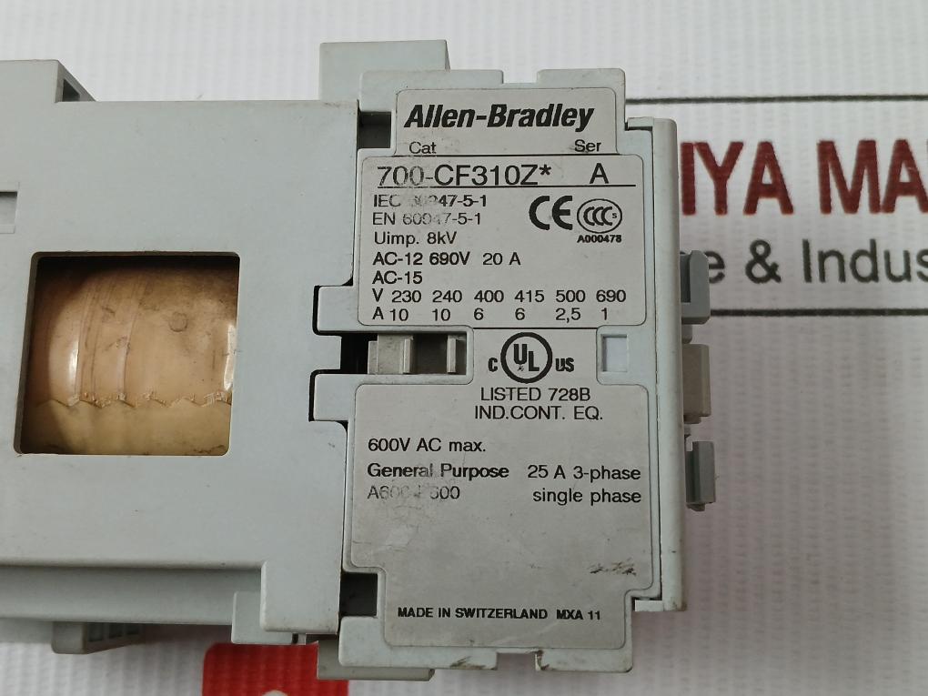 Allen-bradley 690V 20A Industrial Relay 700-cf310Z*