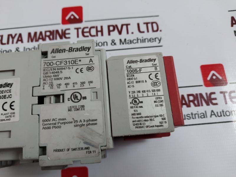Allen-bradley 700-cf310e Control Relay Guard Master Ac-12 690v 600v Ac