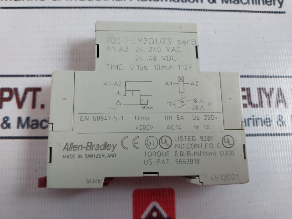 Allen-bradley 700-fey2Qu23 Timing Relay 0.15S…10Min