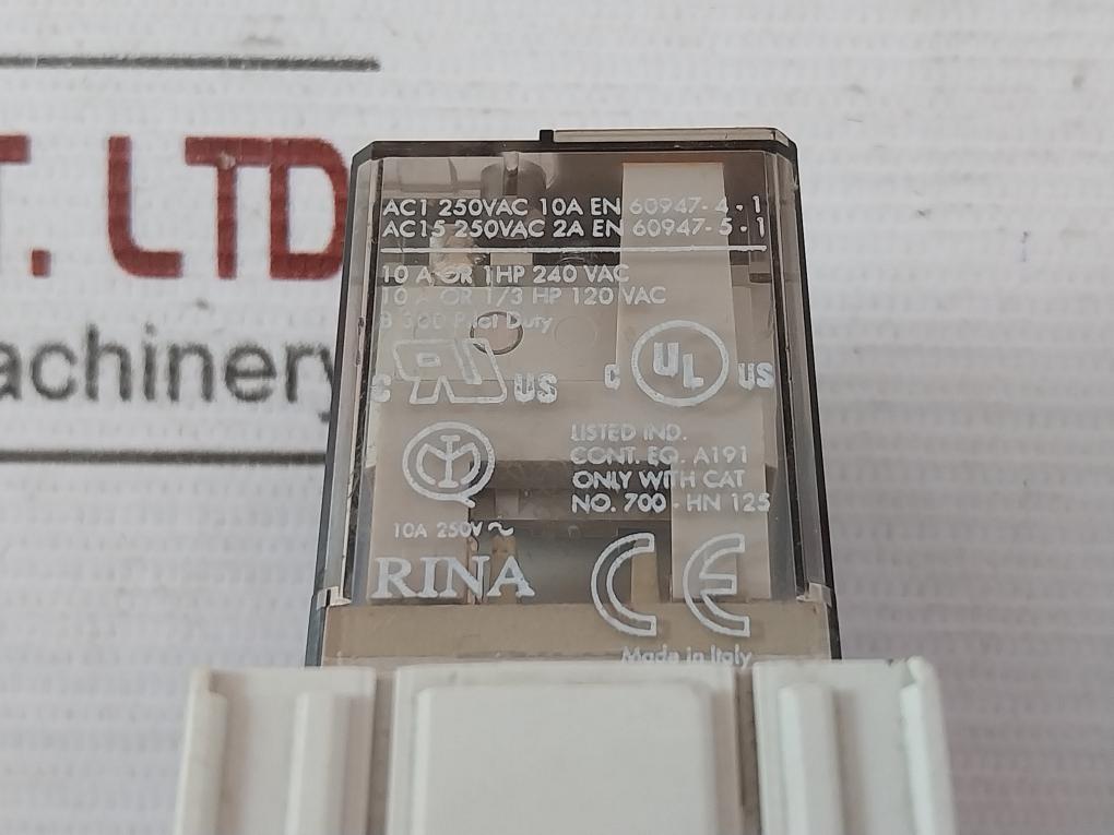 Allen-bradley 700-ha32Z24 Tube Base Relay 10A 300V Ac15 250Vac 2A En 60947-5-1