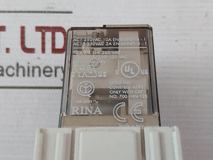 Allen-bradley 700-ha32Z24 Tube Base Relay 10A 300V Ac15 250Vac 2A En 60947-5-1