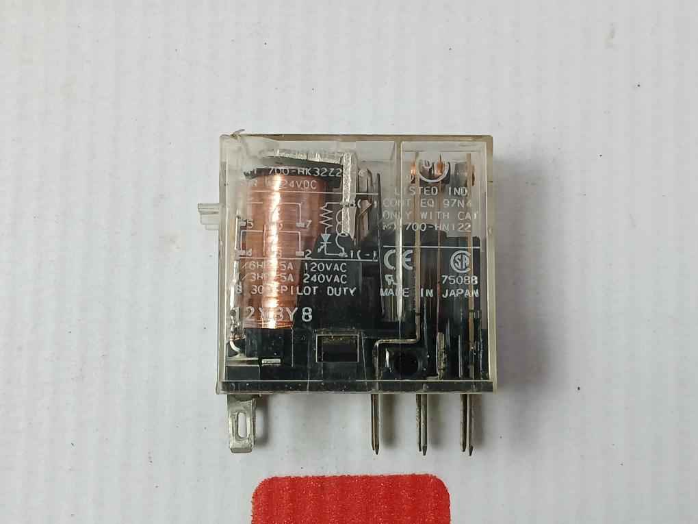 Allen-bradley 700-hk32Z24-4 Slim Line Relay 1/6Hp 5A 120Vac