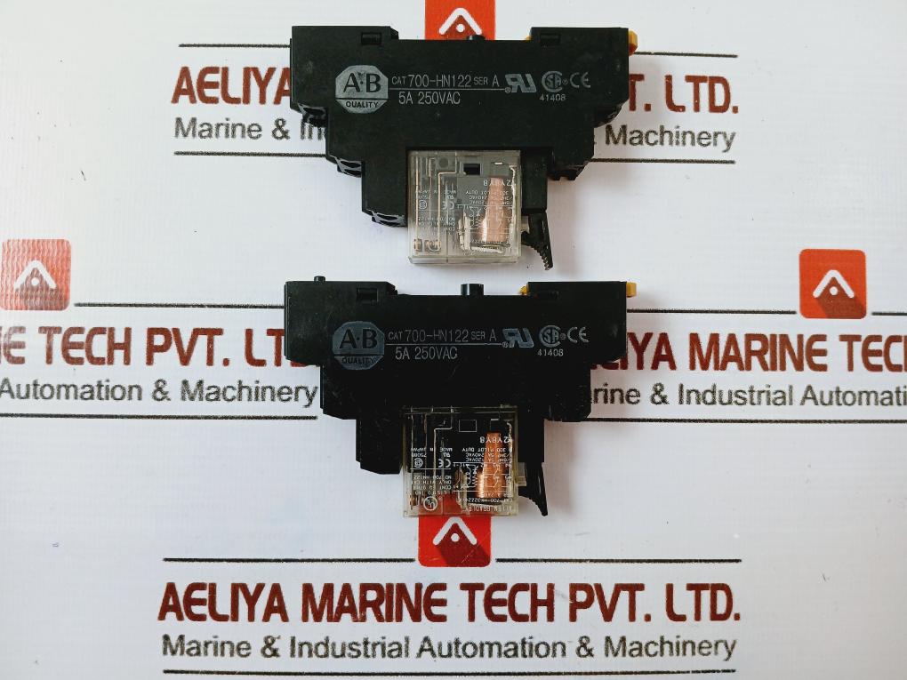 ALLEN-BRADLEY 700-HN122 Relay 5A 250VAC & 700-HK32Z24-4 24VDC