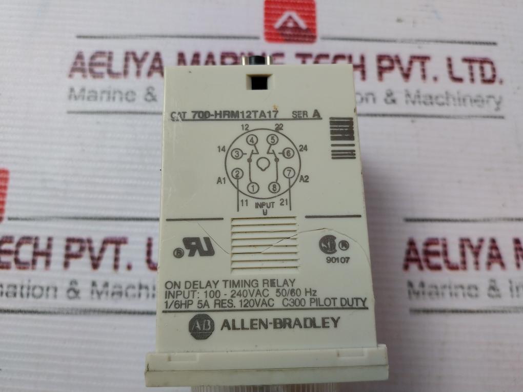 Allen-bradley 700-hrm12Ta17 On Delay Timing Relay 100-240Vac 50/60Hz