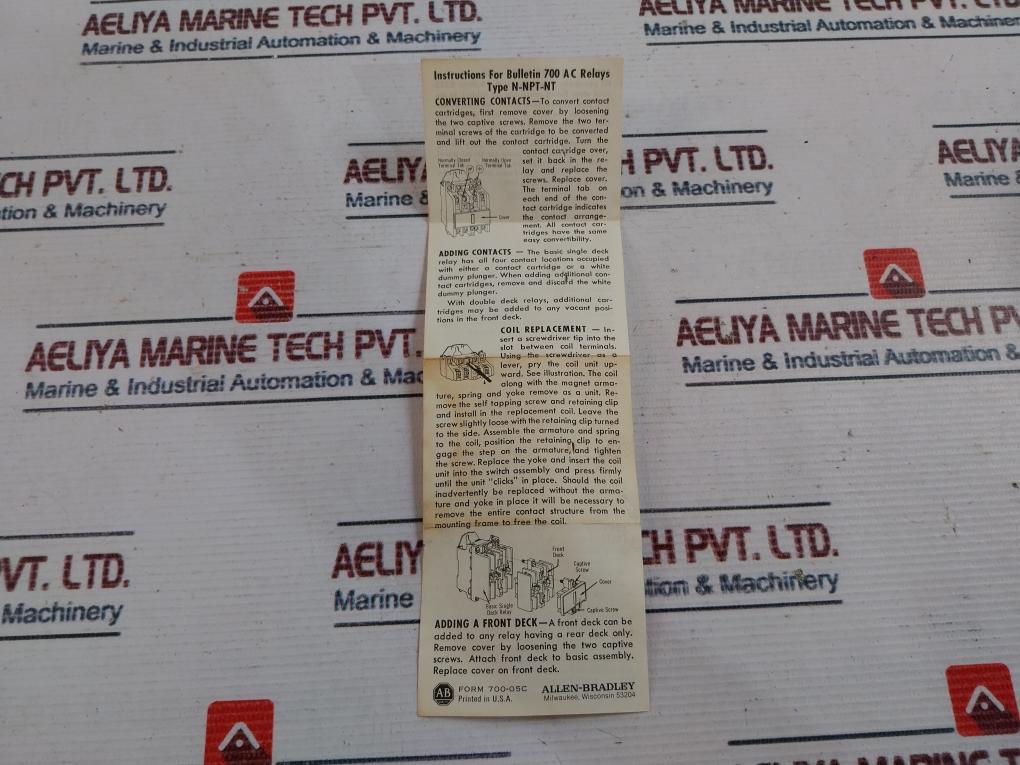 Allen-Bradley 700-N200A1 N-NPT-NT Control Relay 84AB86