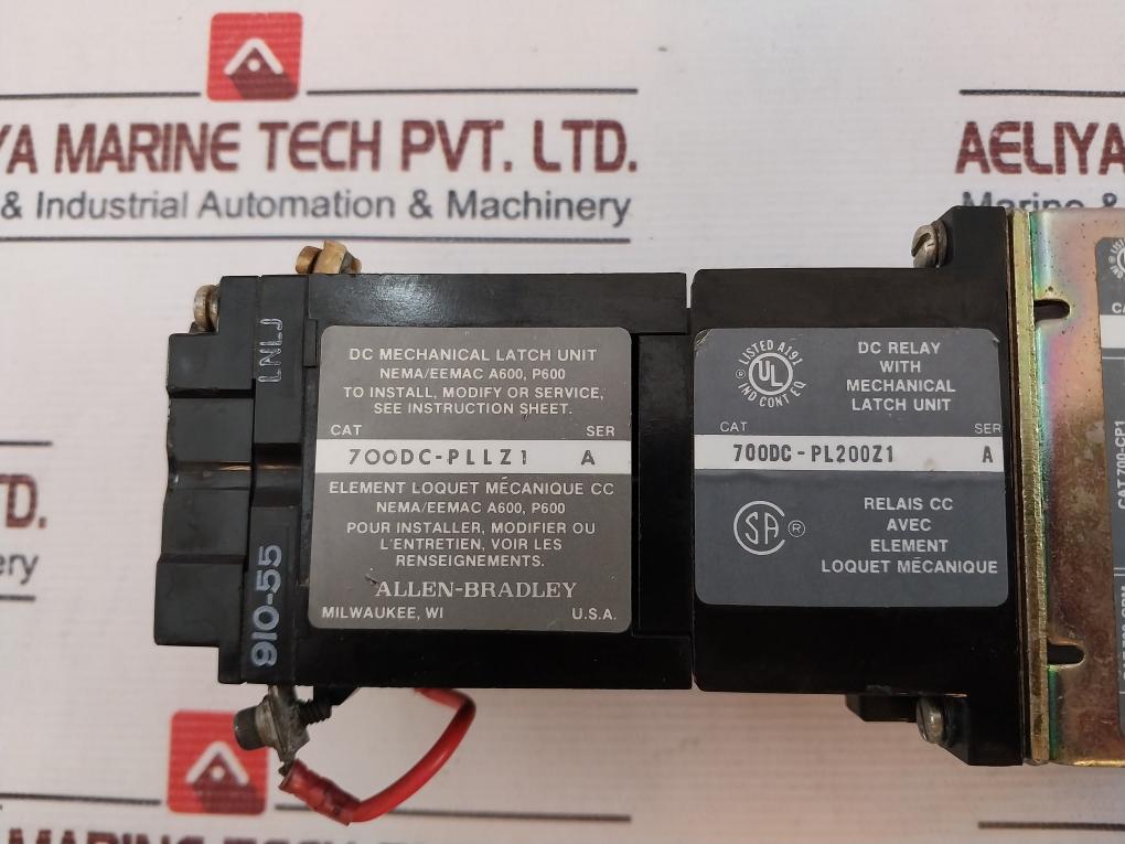 Allen-bradley 700Dc-p200Z1 Ser: A Dc Relay With Mechanical Latch Unit