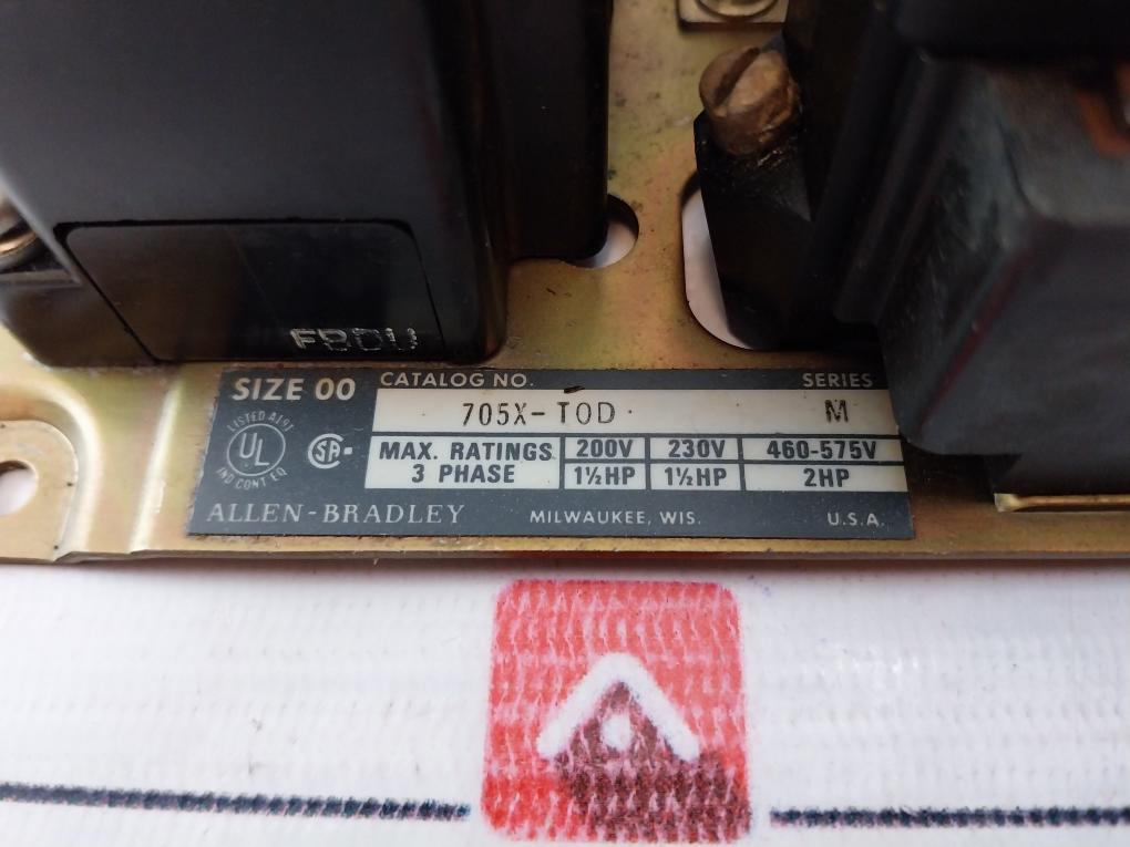 Allen-bradley 705X-tod Reversing Motor Starter 120V 60Hz 110V 50Hz