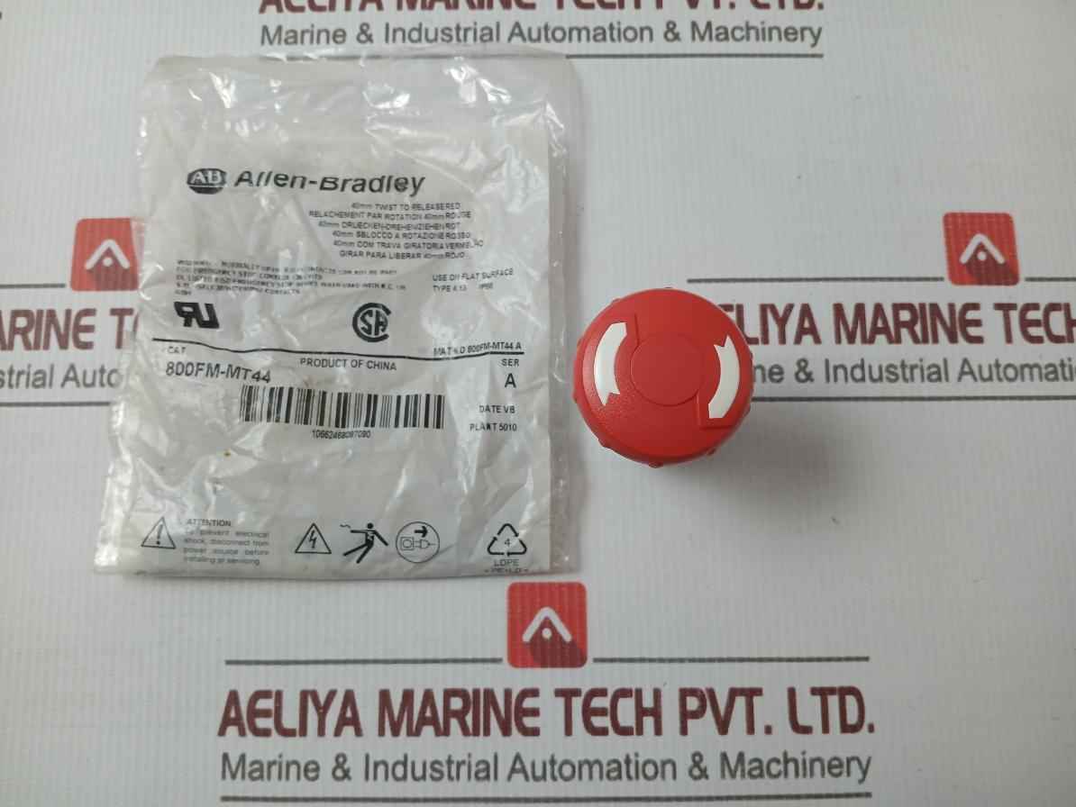 Allen-bradley 800Fm-mt44 Non-illuminated Mushroom Operator Twist-to-release