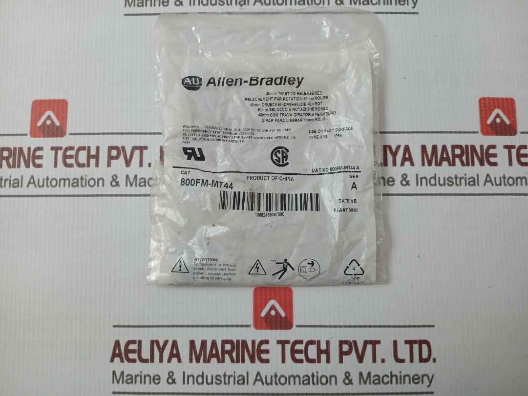 Allen-bradley 800Fm-mt44 Non-illuminated Mushroom Operator Twist-to-release