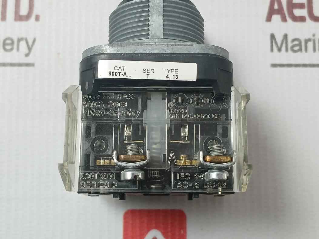 Allen-bradley 800T-a2A2 Push Button Flush Head Black 800Vac