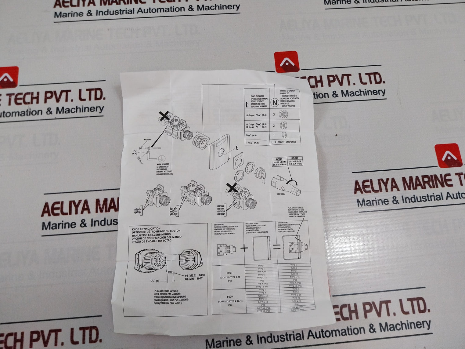 Allen-bradley 800T-j2A 3 Position Selector Switch