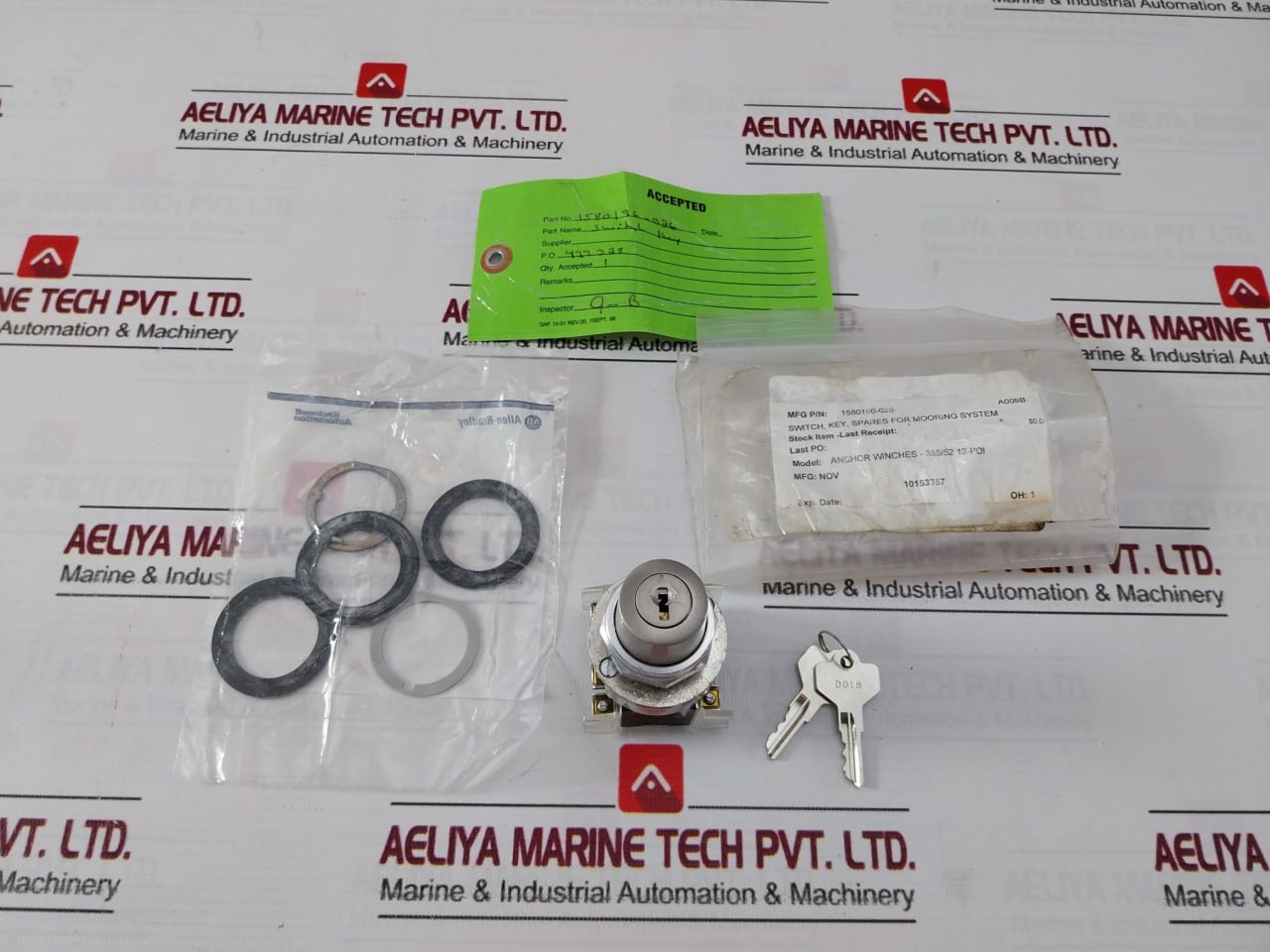 Allen-bradley 800T-j44 Selector Switch Key 1580196-026 D