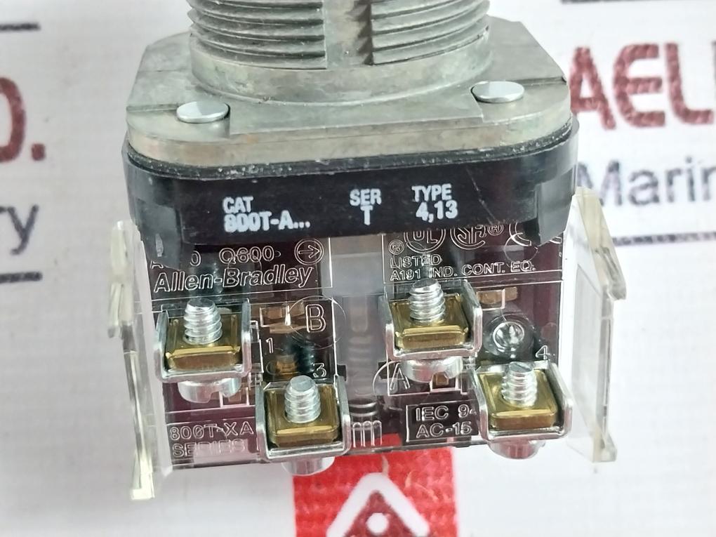Allen-Bradley 800T-A Flush Head Pushbutton Switch 800TA2A A600 Q600
