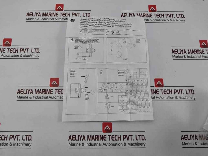 Allen-bradley 800t-h2 Selector Switch Set 184863 30mm