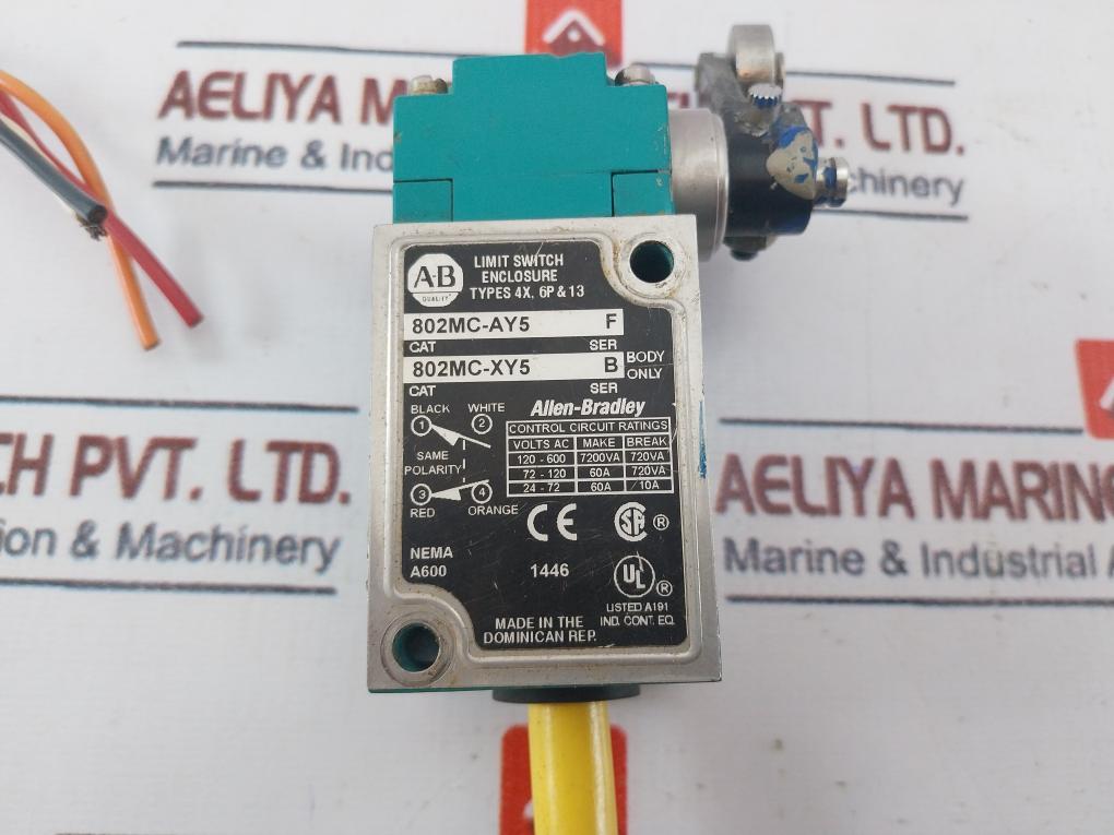Allen-bradley 802Mc-ay5 Corrosion Resistant Limit Switch With Cable Ser F
