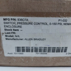 Allen-bradley 836-c7A Pressure Control Switch Ser A