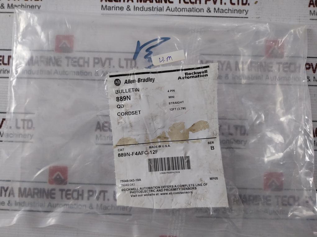 Allen-bradley 889N-f4Afc-12F 4 Pin Mini Straight 600V
