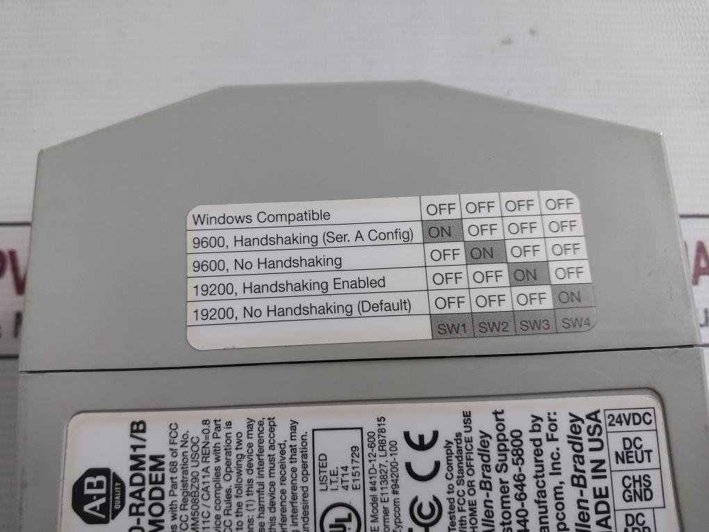 Allen-bradley 9300-radm1/B Remote Access Dial-in Modem 2G1138802
