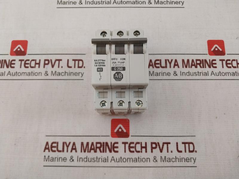 Allen-bradley G250 Circuit Breaker 1492-acb Ser:B 6A 277Vac 25A Ac420V, Ac300V